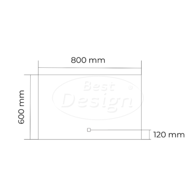 "Angola" Spiegel incl. LED B=80cm x H=60cm - Artikelnr.: 4010900