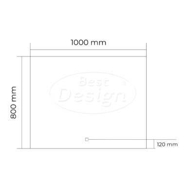 "Angola" Spiegel incl. LED B=100cm x H=80cm - Artikelnr.: 4010910