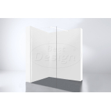 'Dalis-1200-White' inloopdouche NANO 8mm glas mat-wit - Artikelnr.: 4015130