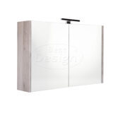 "Happy-Grey" MDF spiegelkast + verlichting 100x60cm - Artikelnr.: 4014730