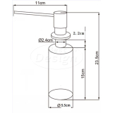 "Clean" inbouw zeepdispencer Chroom - Artikelnr.: 3869010