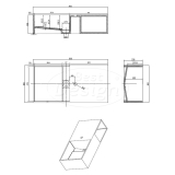 "Qwee-80" wastafel "Just-Solid" 80x40x20cm - Artikelnr.: 4000580