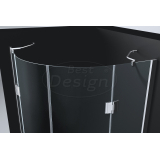 "Erico" 1/4 rond cabine met 2 deuren 90x90x190cm NANO glas 8mm - Artikelnr.: 3875240