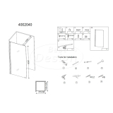 "Erico 600" inloopdouche 57-59 cm NANO 8mm glas - Artikelnr.: 4002040