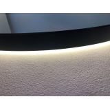 Nero "Venetië" ronde spiegel incl.led verlichting Ø80cm mat-zwart - Artikelnr.: 4007950