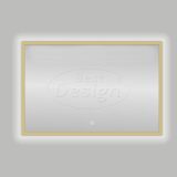 Nancy "Isola" LED spiegel B=80cm x H=60cm mat-goud - Artikelnr.: 4010370