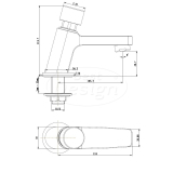 Chrome "Delay-Lorim" toiletkraan - Artikelnr.: 4003650