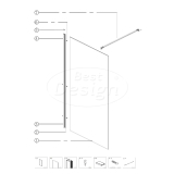 "For-You 900" Zwart inloopdouche Walk-In 900x2000x8mm - Artikelnr.: 4010470