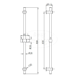 "Nero-Garda" douche-glijstang 90 cm mat-zwart - Artikelnr.: 4005840