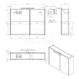 "Happy" MDF spiegelkast + verlichting 80x60cm - Artikelnr.: 4002850