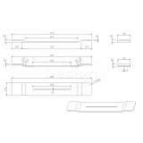 "Hinza" badplank solid-surface lava (grijs) 950 x 150 mm - Artikelnr.: 4017550