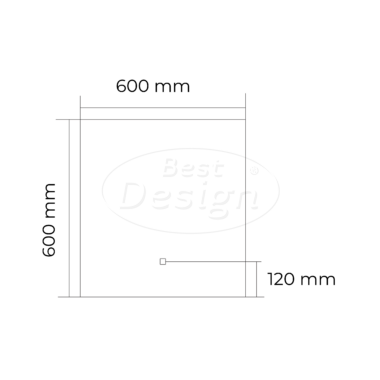 "Firkant" vierkant spiegel incl. led verlichting 60x60cm - Artikelnr.: 4017740