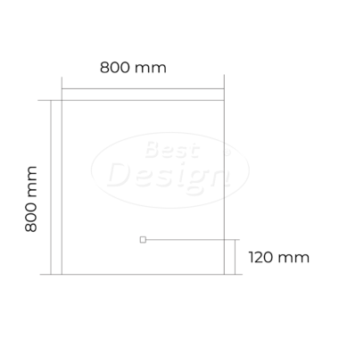 "Firkant" vierkant spiegel incl. led verlichting 80x80cm - Artikelnr.: 4017750