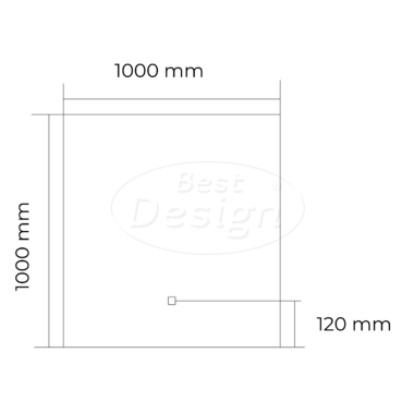 "Firkant" vierkant spiegel incl. led verlichting 100x100cm - Artikelnr.: 4017760