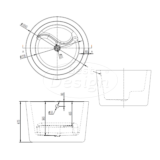 "Zen" rond vrijstaand bad Ø 104 x 67,5 cm - Artikelnr.: 4019160