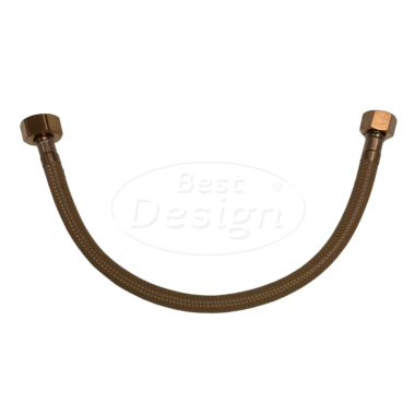 "Dijon" Flexibele aansluitslang 35 cm 1/2" x 3/8" Mat Sunny Bronze - Artikelnr.: 4019030