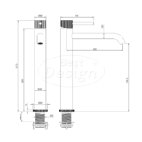 "High-End Chrome" Hoge-wastafelmengkraan chroom - Artikelnr.: 4018650