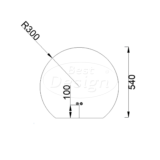 "Sunset" half ronde spiegel incl. verwarming, 3 kleuren LED verlichting, dimbaar 60x54 cm - Artikelnr.: 4019970