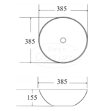 "Deff" opbouw-waskom Ø=38,5cm x H=15,5cm randdikte=3mm - Artikelnr.: 4019200